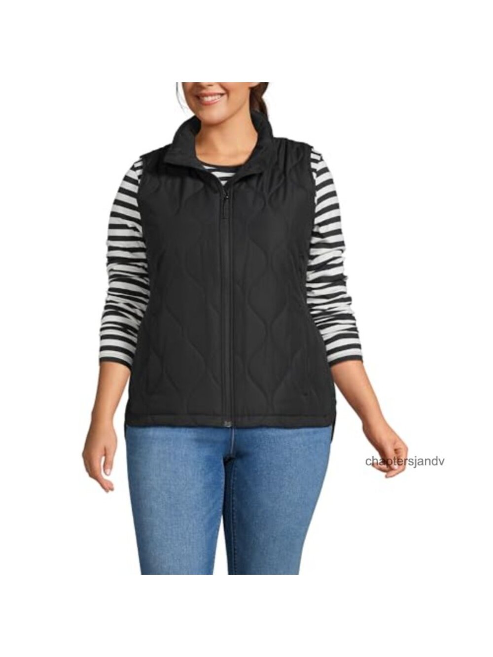 Quilted Puffer Vest Water-Resistant Recycled Polyester